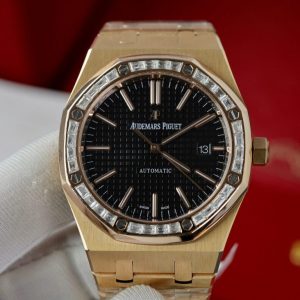 audemars piguet royal oak 15400or 41mm custom with moissanite diamonds 