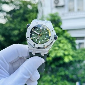 audemars piguet royal oak 15720st 42mm ip factory green dial 