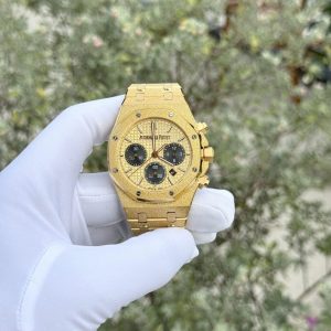 audemars piguet royal oak 26331 41mm frosted gold  