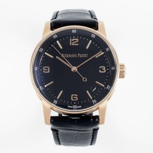 code11.59 15210 41mm rg black dial on black leather strap apsf a4302 super clone 