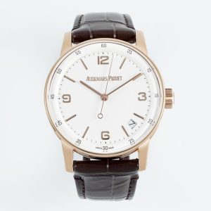 code11.59 15210 41mm rg white dial on brown leather strap apsf a4302 super clone 