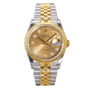 datejust 36mm 126233 clean 1:1 best edition 904l steel yg textured diamonds dial on jubilee bracelet vr3235 