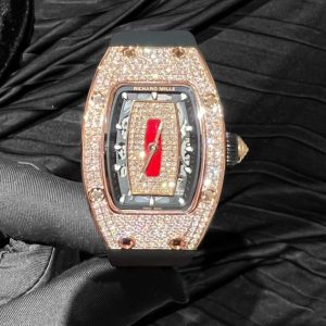 richard mille rm007 rose gold wrapped with full natural diamond 