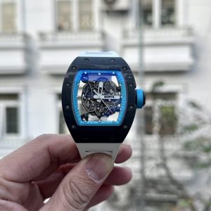 richard mille rm055 full carbon white rubber strap bbr 50mm 
