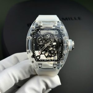richard mille rm055 sapphire crystal with rubber strap 