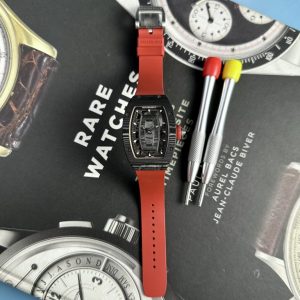 richard mille rm07 01 black carbon rubber strap 32x46mm 