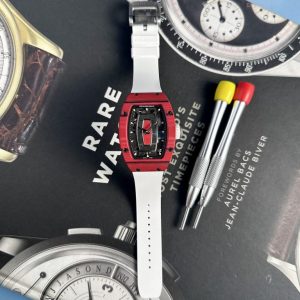richard mille rm07 01 red carbon rubber strap 32x46mm 