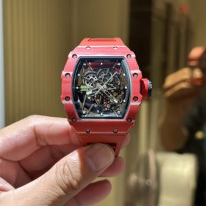 richard mille rm35 02 carbon fiber red 1:1 watch 45mm 