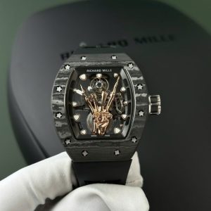 richard mille rm66 flying tourbillon carbon watch 42.7×49.9mm 