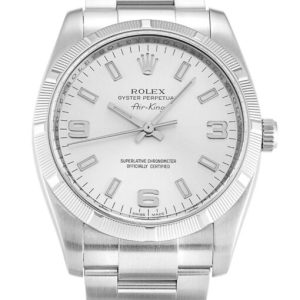 rolex air king 34mm silver dial 114210 super clone