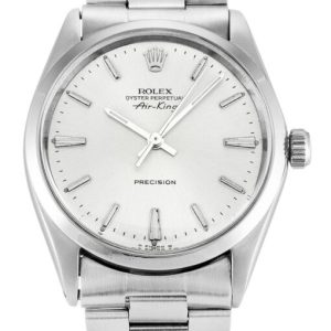 rolex air king 34mm silver dial 5500 super clone