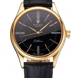 rolex cellini 38mm black dial rep016814 super clone