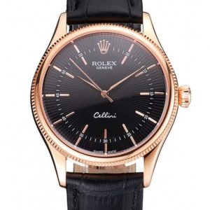 rolex cellini 38mm black dial rep016815 super clone