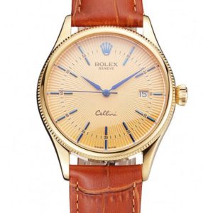 rolex cellini 38mm gold dial rep016797 super clone