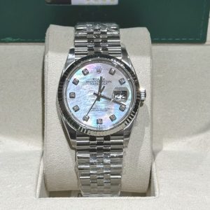 rolex datejust 126334 mother of pearl clean factory 41mm 