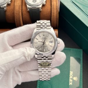 rolex datejust 126334 silver dial clean factory 41mm 