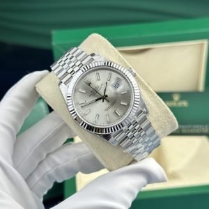 rolex datejust 126334 silver dial vs factory 41mm 