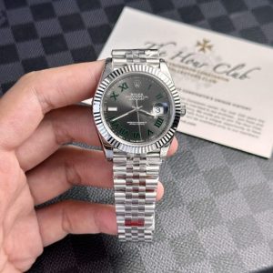 rolex datejust 126334 wimbledon dial vs factory 41mm 