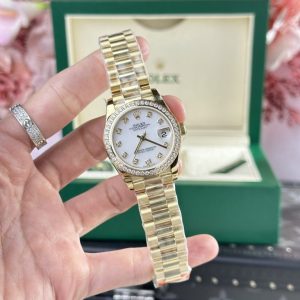 rolex datejust 278288 president strap diamond bezel 31mm 