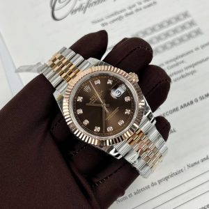 rolex datejust chocolate dial gold wrapped gm factory 41mm 