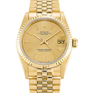 rolex datejust mid size 31mm champagne dial 68278 super clone