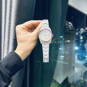 rolex datejust rainbow custom moissanite diamonds 41mm 