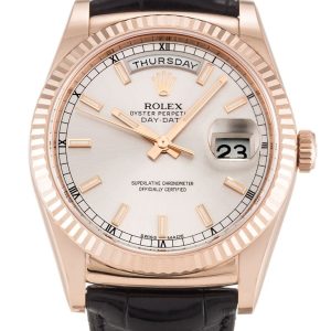 rolex day date 36mm silver dial 118135 super clone 