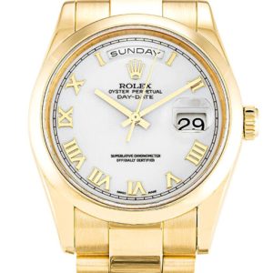 rolex day date 36mm white dial 118208 super clone 