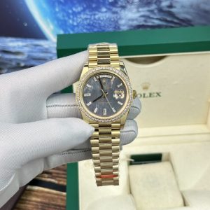 rolex day date 40mm mother of pearl dial with diamonds bp factory 