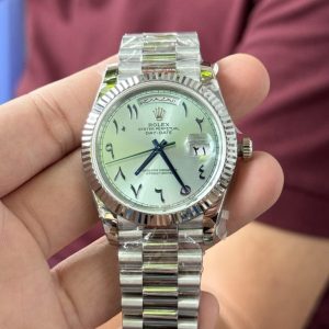 rolex day date blue dial arabic markers gm v2 40mm 