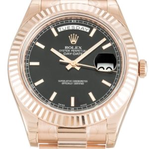 Home rolex day date ii 41mm black dial 218235 2 super clone