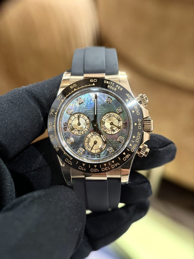 rolex daytona purple mother of pearl dial moissanite bt factory 40mm rolex daytona purple mother of pearl dial moissanite bt factory 40mm