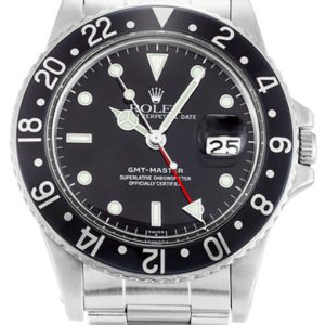 rolex gmt master 40mm black dial 16750 