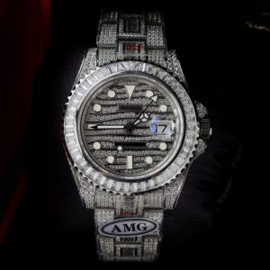 rolex gmt master ii 40mm custom full cz amg factory 