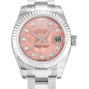 rolex lady datejust 26mm gold dust – pink dial 179174 super clone 