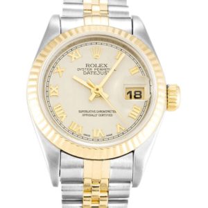 rolex lady datejust 26mm ivory pyramid dial 69173 super clone
