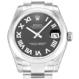 rolex lady datejust 31mm black dial 178240 super clone