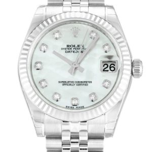 rolex lady datejust 31mm mother of pearl – white dial 178274 super clone