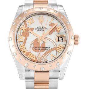 rolex lady datejust 31mm white floral dial 178341 super clone 