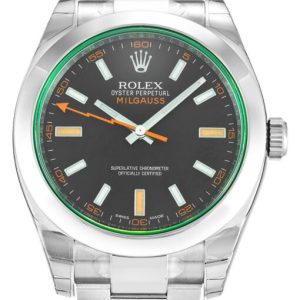 rolex milgauss 40mm black dial 116400 gv 