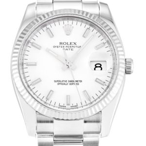 rolex oyster perpetual date 34mm white dial
