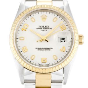 Home rolex oyster perpetual date 34mm white dial