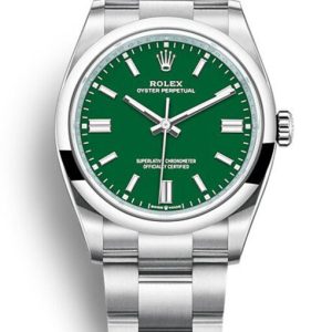 rolex oyster perpetual lady 36mm green dial 