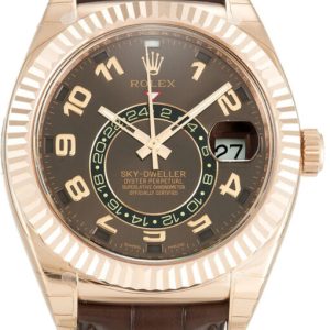 rolex sky dweller 42mm brown dial 