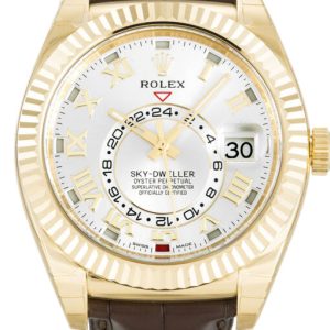 rolex sky dweller 42mm silver dial 326138 