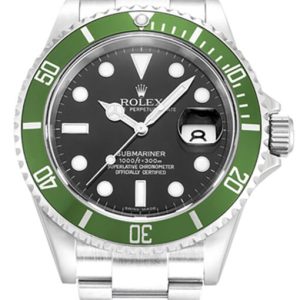 rolex submariner 40mm black dial 16610lv kermit 