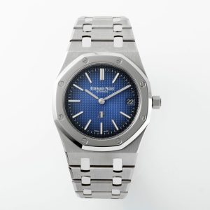 royal oak 39mm 15202ip titanium zf 1:1 best edition gradient blue textured dial on ss bracelet a2121 v2 