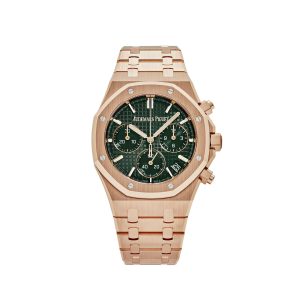 royal oak chronograph 50th anniversary rose gold khaki green dial 